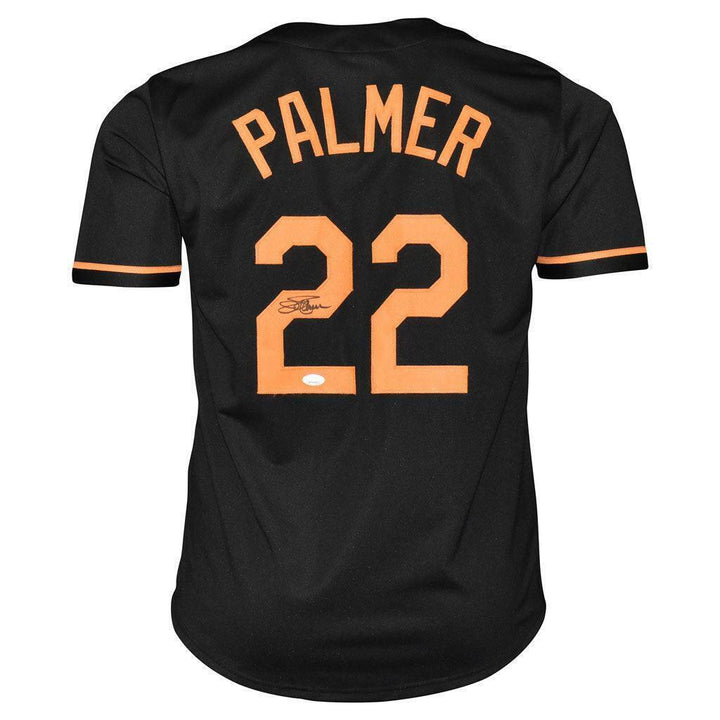 Jim Palmer Signed Baltimore Black Baseball Jersey (JSA) Image 1