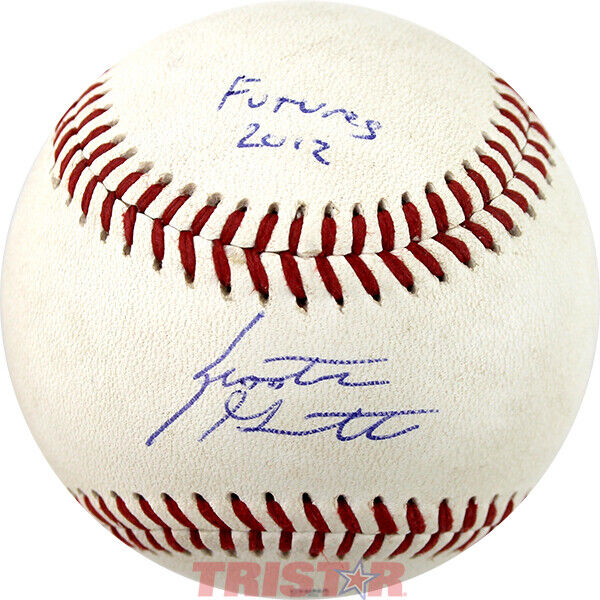 Scooter Gennett Autographed SL Baseball Inscribed Futures 2012 TRISTAR - Reds Image 1