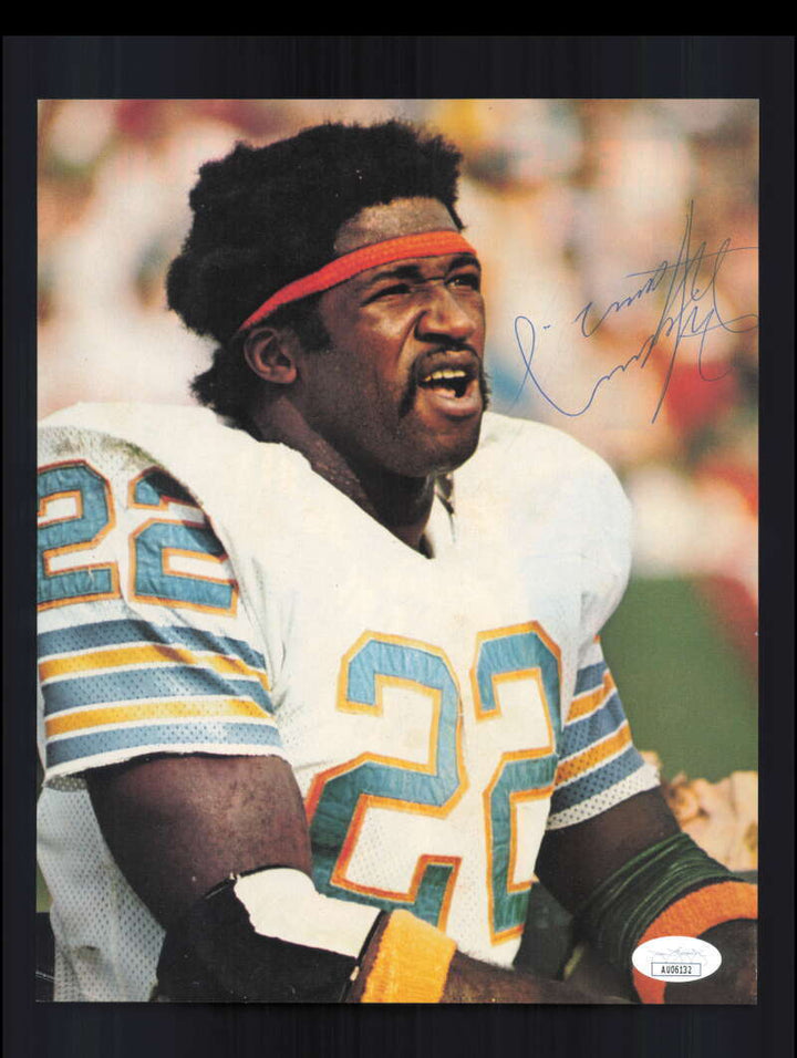 Mercury Morris JSA Autograph 1970`s 8x10 Signed Vintage Photo Dolphins Image 1