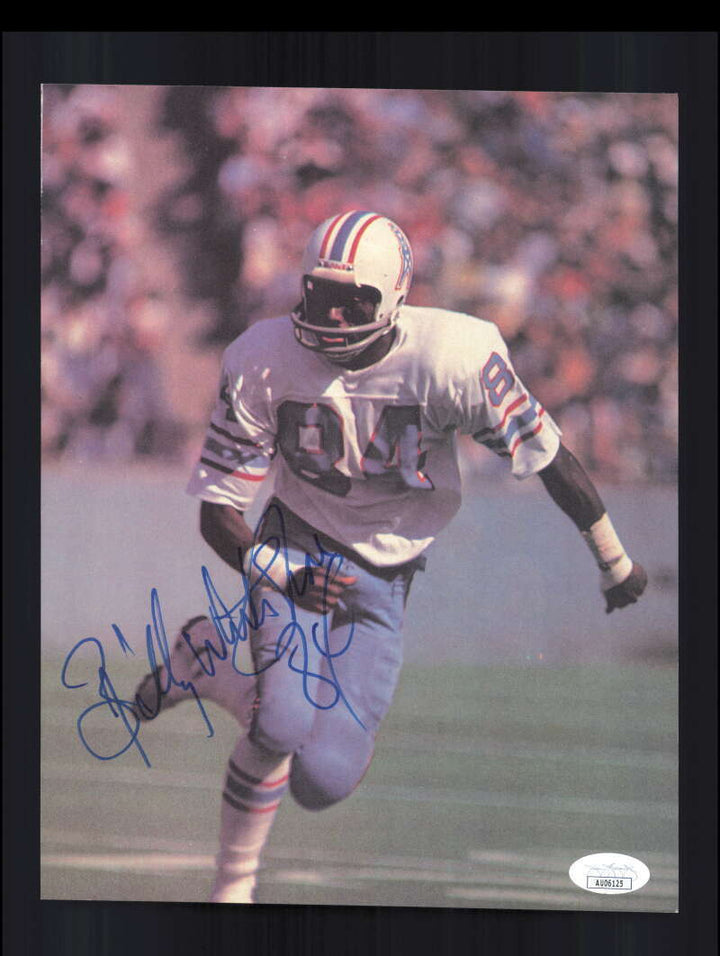 Billy White Shoes Johnson JSA Autograph 1970`s 8x10 Signed Vintage Photo Oilers Image 1