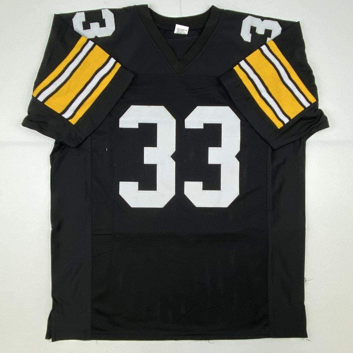 Autographed/Signed MERRIL HOGE Pittsburgh Black Football Jersey JSA COA Auto Image 4