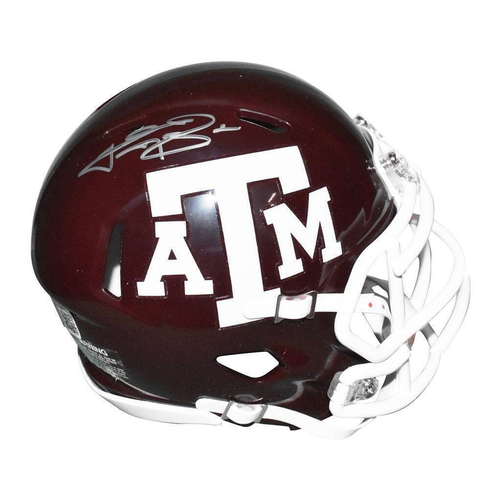 Johnny Manziel Signed Texas Aggies Speed Mini Replica Football Helmet (Beckett) Image 1