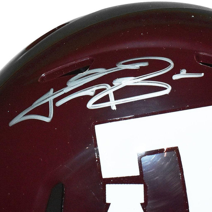 Johnny Manziel Signed Texas Aggies Speed Mini Replica Football Helmet (Beckett) Image 2