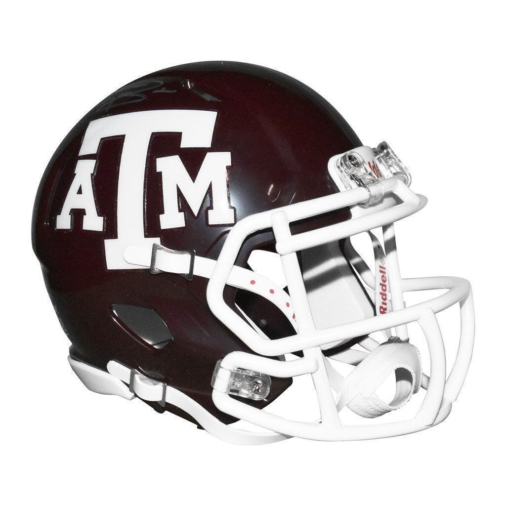 Johnny Manziel Signed Texas Aggies Speed Mini Replica Football Helmet (Beckett) Image 3