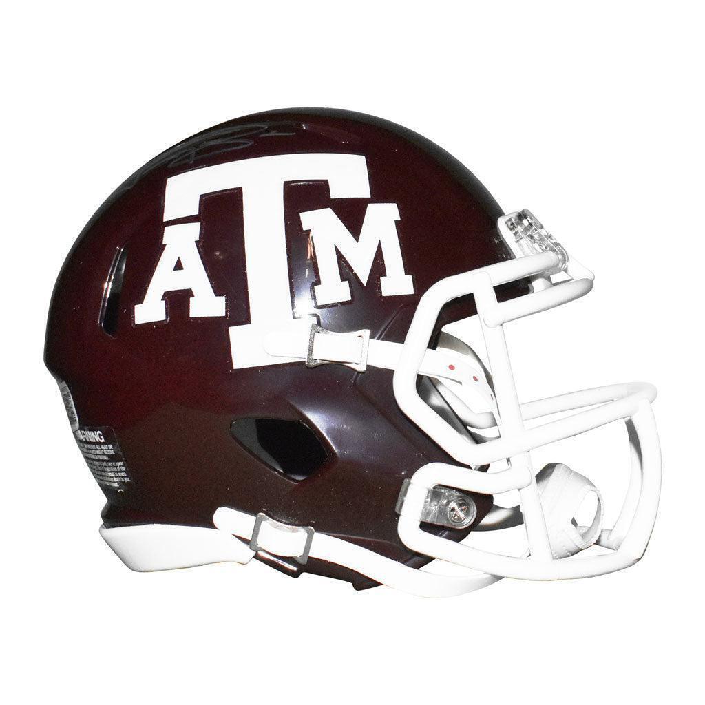 Johnny Manziel Signed Texas Aggies Speed Mini Replica Football Helmet (Beckett) Image 4