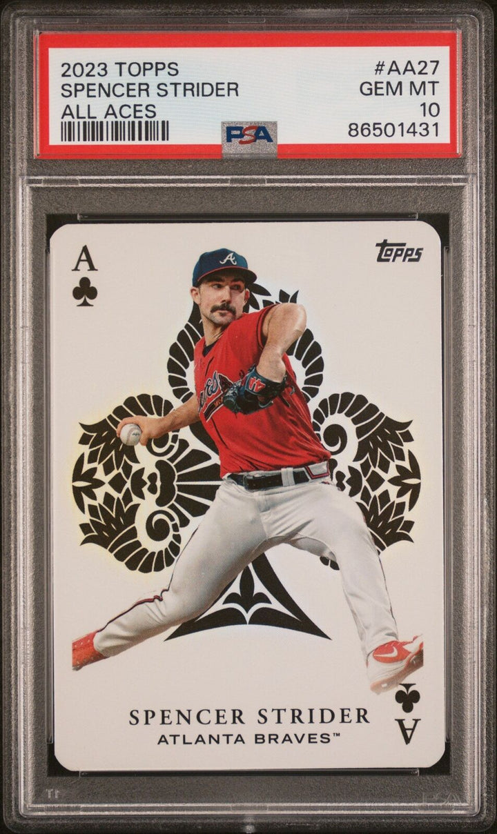 Graded 2023 Topps Spencer Strider #AA27 All Aces Baseball Card PSA 10 Gem Mint Image 1