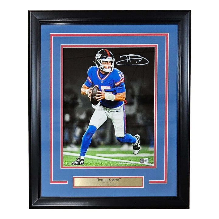 Tommy Devito Signed Framed 11x14 New York Giants Scream Photo BAS ITP Image 4