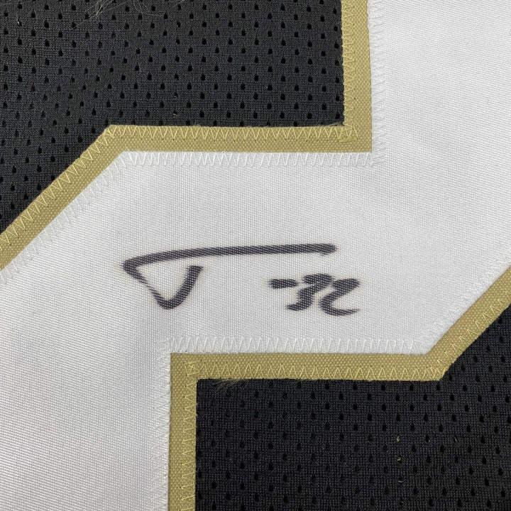 Autographed/Signed Tyrann Mathieu New Orleans Black Football Jersey JSA COA Image 3