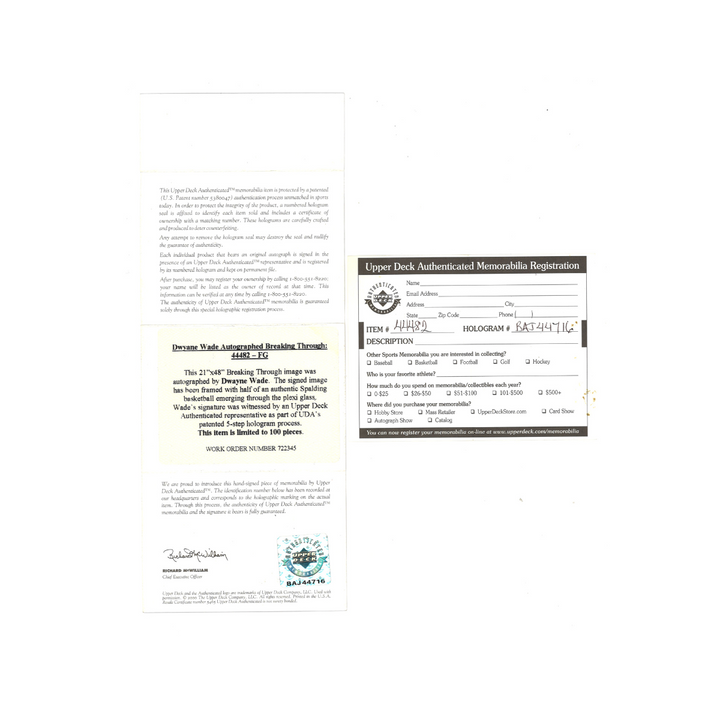 Dwyane Wade Miami Heat Autographed Signed Framed Upper Deck Breakthrough Collage LE #45/100 (UDA COA)