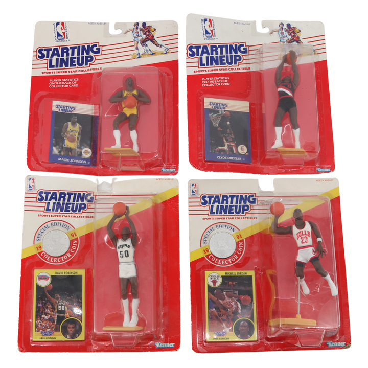 Lot of 4 NBA Starting Lineup Figures