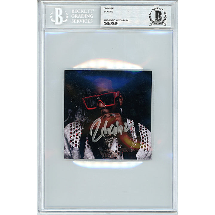 2 Chainz Autographed Dope Don't Sell Itself CD Cover Insert Beckett BAS Slabbed