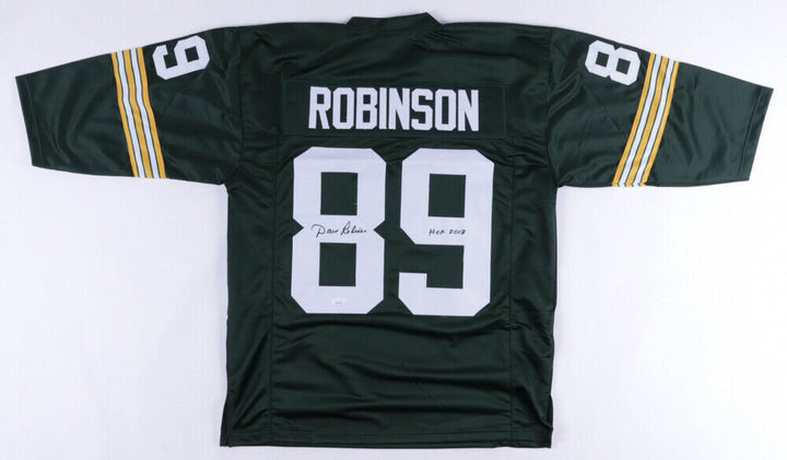 Dave Robinson Green Bay Packers and Inscribed HOF 2013 Signed Custom Jersey (JSA)