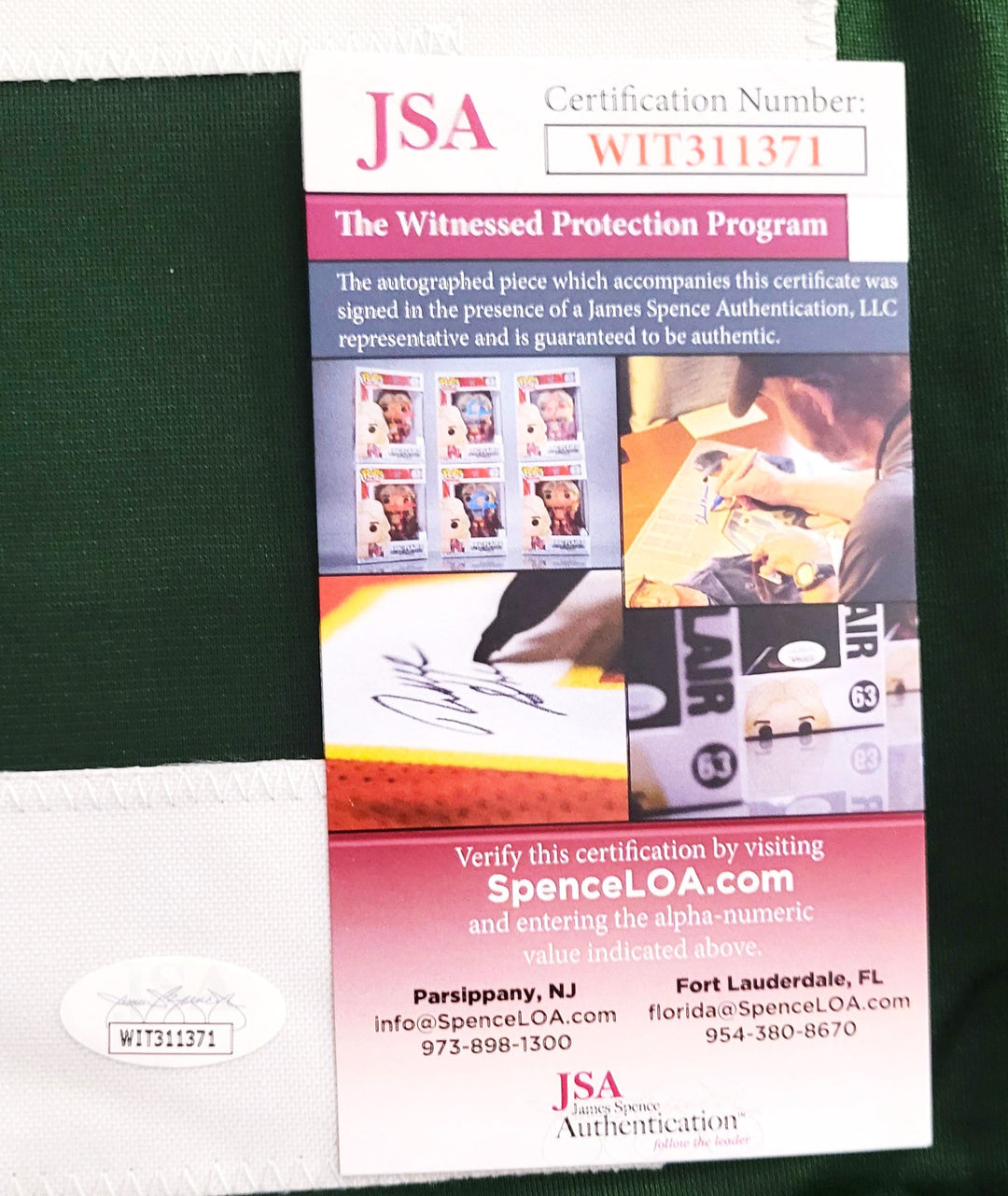 Dave Robinson Green Bay Packers and Inscribed HOF 2013 Signed Custom Jersey (JSA)