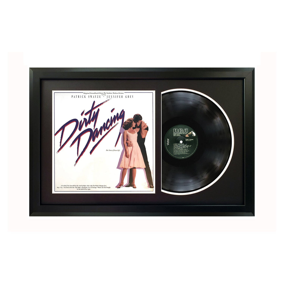Dirty Dancing Soundtrack Vinyl Record & Cover Professionally Framed 17.5 x 26.5 Display with a Black Mat