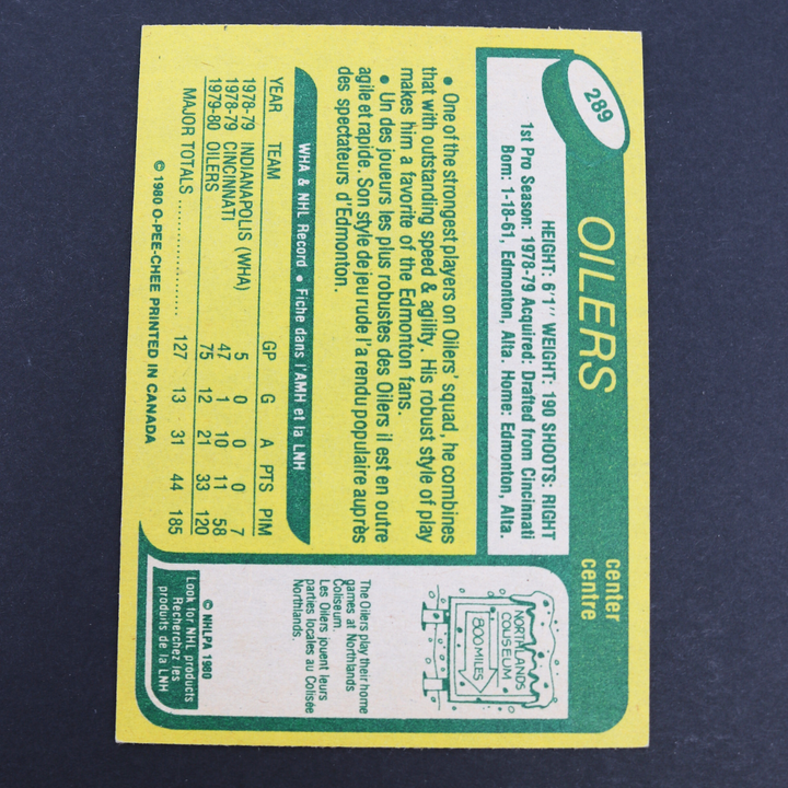 Mark Messier Edmonton Oilers 1980 Topps Hockey  Card