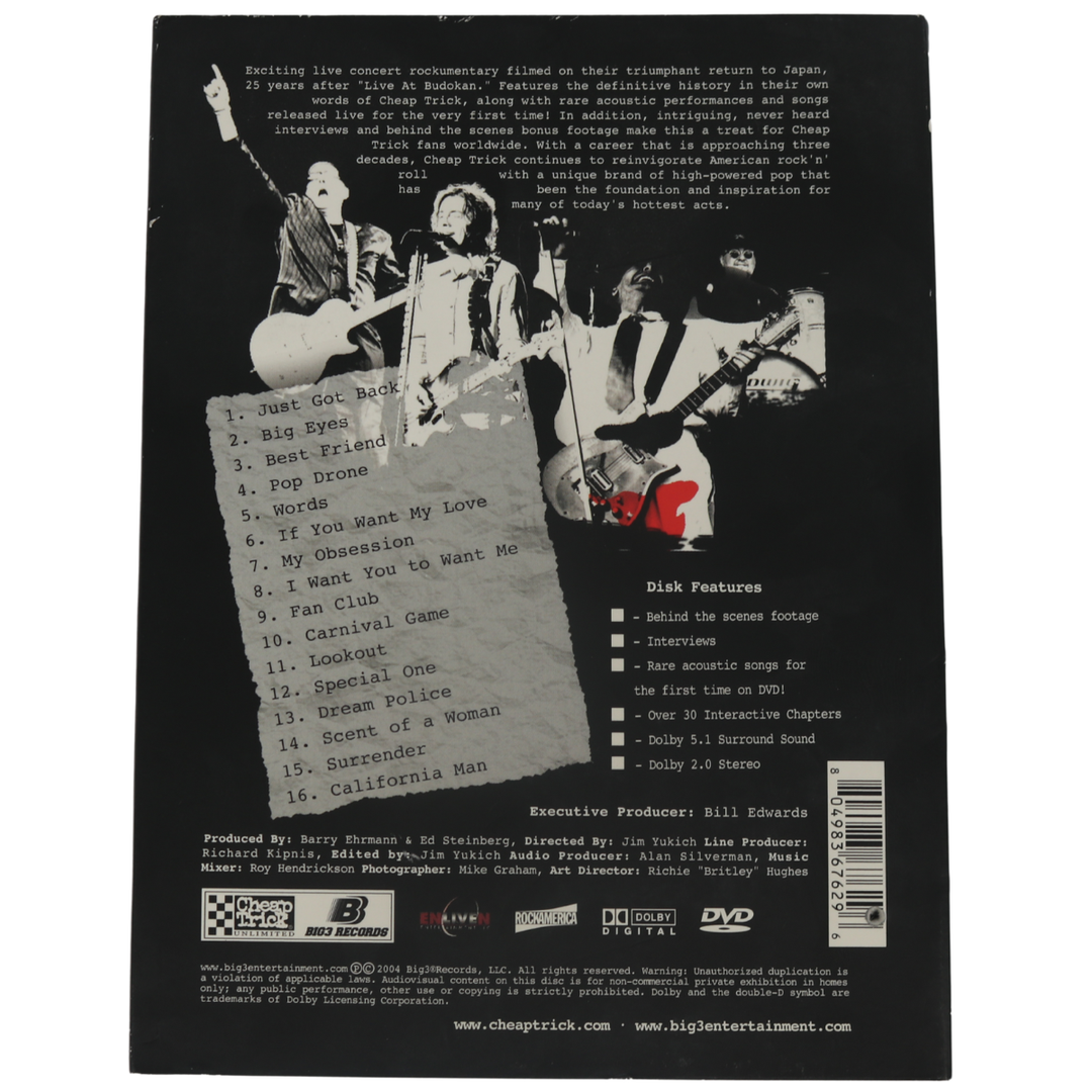 Cheap Trick Autographed Live In Tokyo DVD