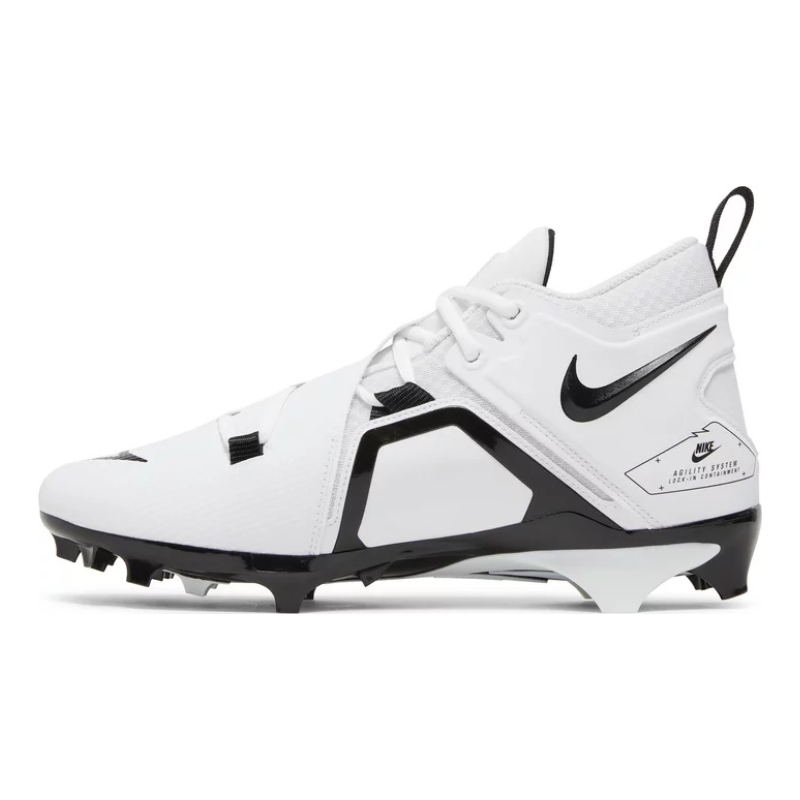 Ohio State Football Team Issued Nike Alpha Menace Pro 3 Wd P White/Black - White Wide Pair of Cleats