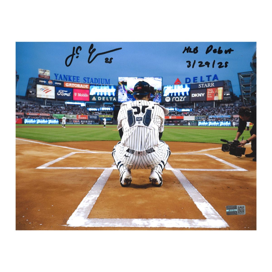 JC Escarra New York Yankees Autographed Signed Inscribed MLB Debut 8x10 (CX Auth)