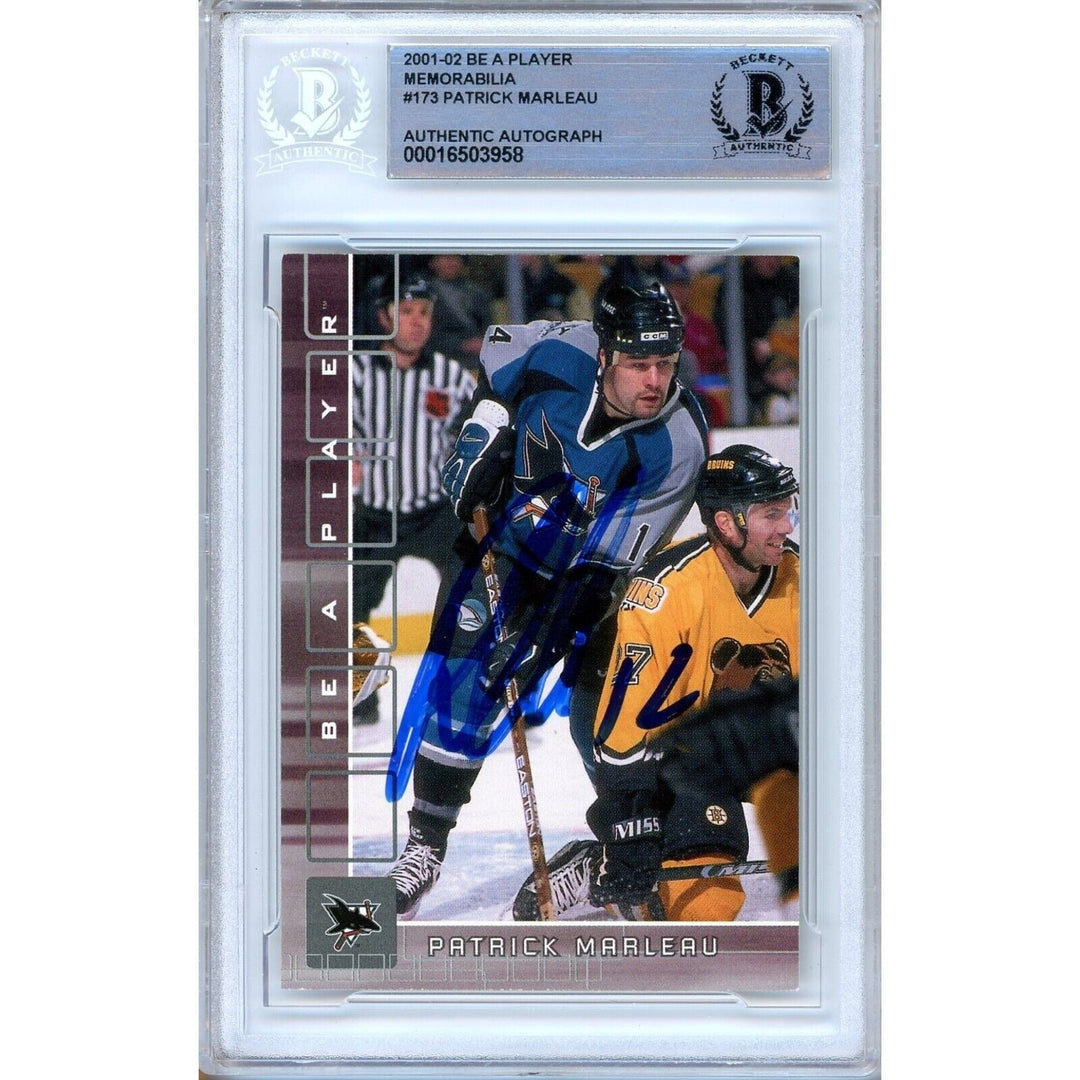 Patrick Marleau San Jose Sharks Signed 2001-02 BAP Memorabilia Card Beckett Auth Auto