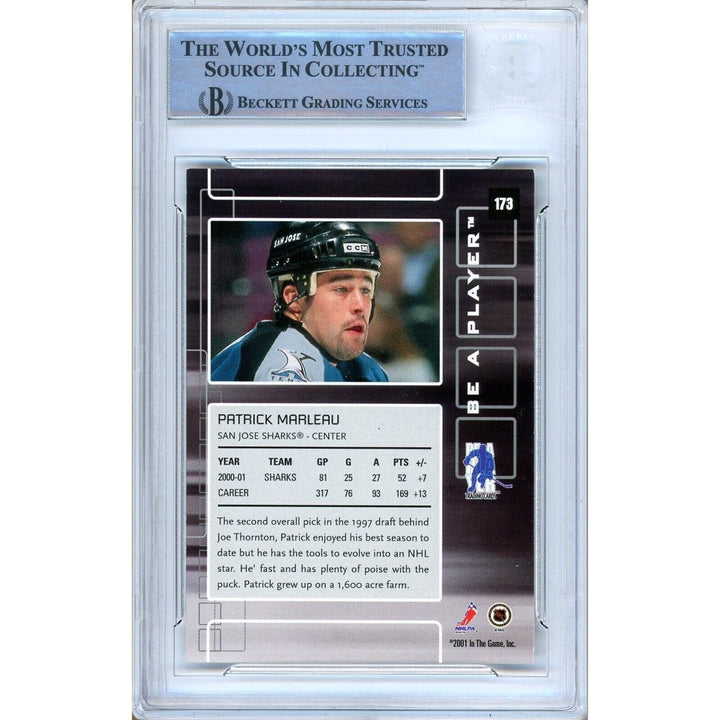 Patrick Marleau San Jose Sharks Signed 2001-02 BAP Memorabilia Card Beckett Auth Auto