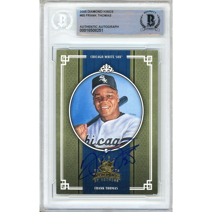 Frank Thomas Chicago White Sox Signed 2005 Diamond Kings Card Beckett Auth Auto Slab