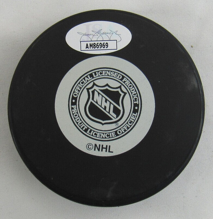 Denis Potvin Signed Islanders Logo Hockey Puck JSA AM86969
