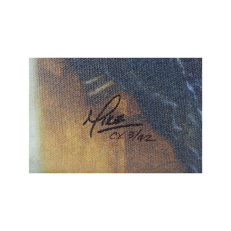 Mariano Rivera New York Yankees Autographed Signed Inscribed A Tribute to Number 42 16x20 Framed Canvas LE 42