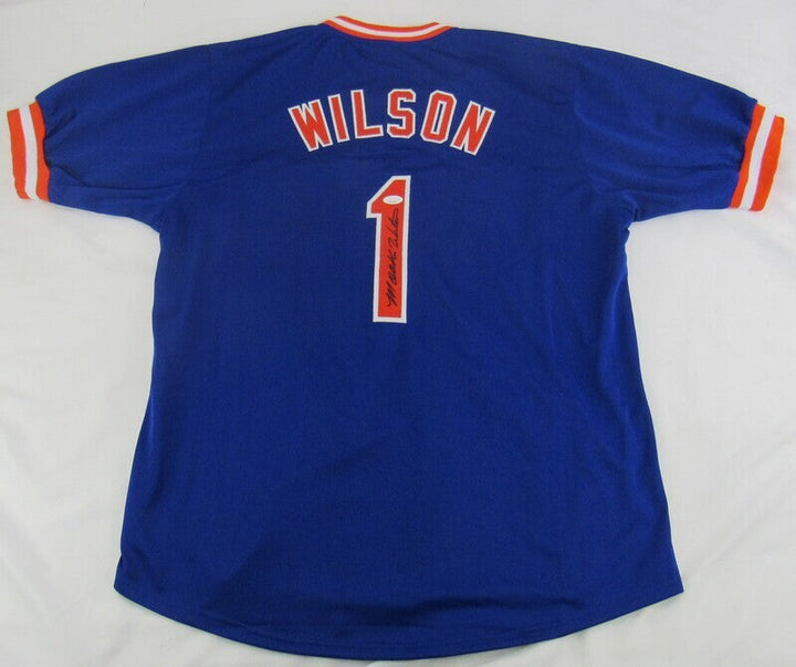 Mookie Wilson Signed Replica Mets Jersey JSA Witness