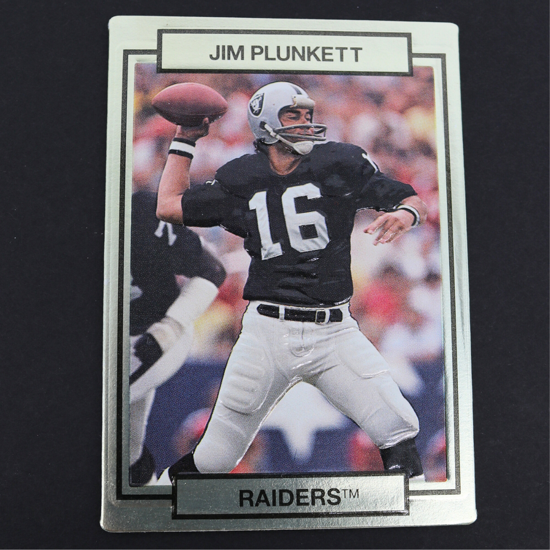 Jim Plunkett Las Vegas Raiders 1990 Hi-Pro Autograph Brail Football Card