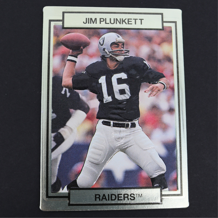Jim Plunkett Las Vegas Raiders 1990 Hi-Pro Autograph Brail Football Card