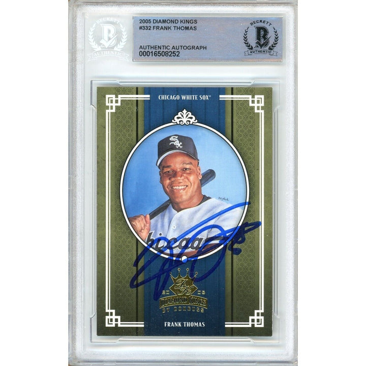Frank Thomas Chicago White Sox Signed 2005 Diamond Kings Card Beckett Auth Auto Slab