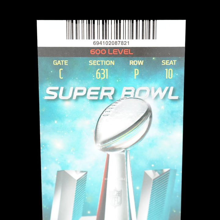 Super Bowl LI New England Patriots vs Atlanta Falcons Ticket Stub (631, P, 10)