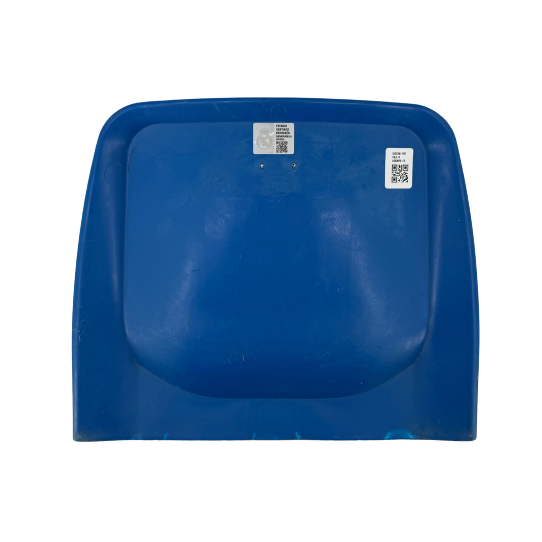 Real Madrid Original Santiago Bernabéu Stadium Seat with Real Madrid Logo and Embroidered Commemorative Patch