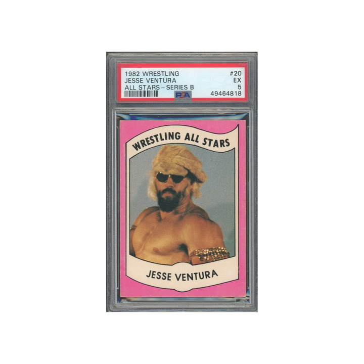 1982 Wrestling All Stars - Series B Base #20: Jesse Ventura Base PSA 5