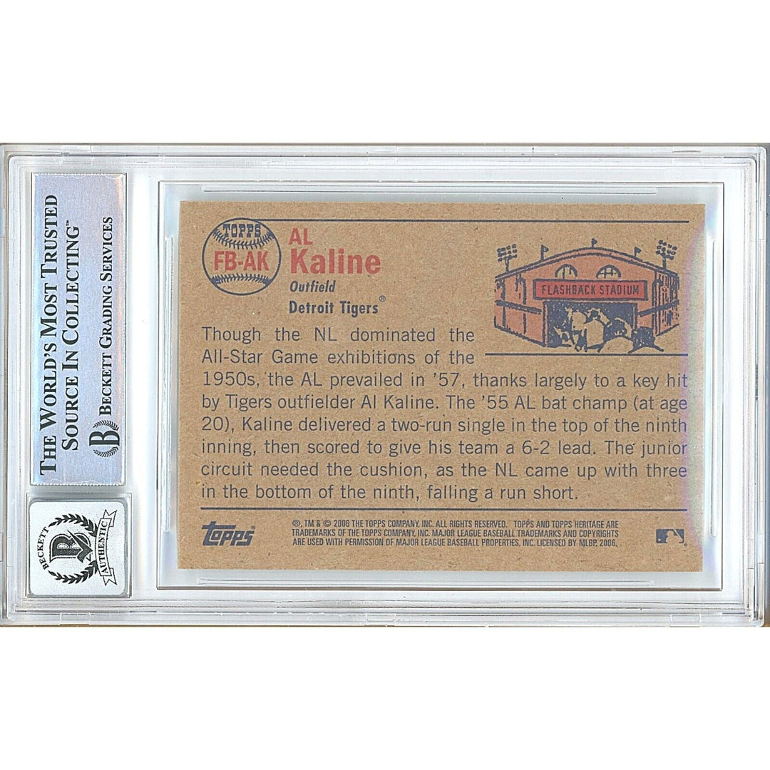 Al Kaline Detroit Tigers Signed 2006 Topps Heritage Flashbacks BGS Auto 10 Graded