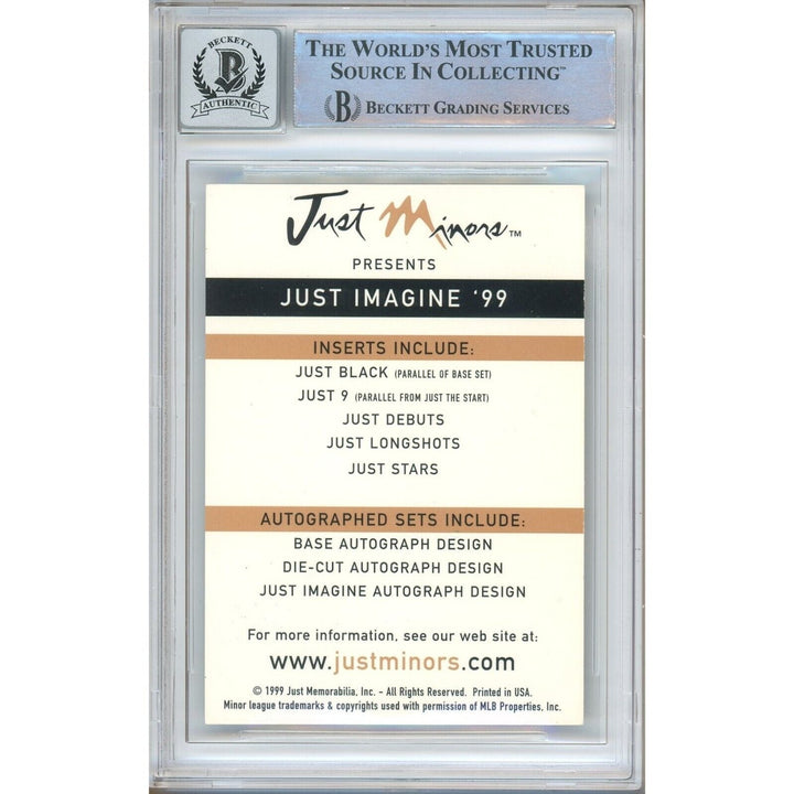 Pat Burrell Philadelphia Phillies Signed 1999 Just 9 Imagine Rookie Card BGS Auto 10 Graded