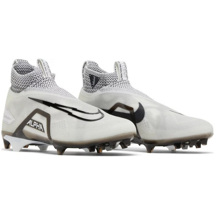 Ohio State Football Team Issued Nike Alpha Menace Elite 3 Wd P White/Black Particle Grey Wide Pair of Cleats