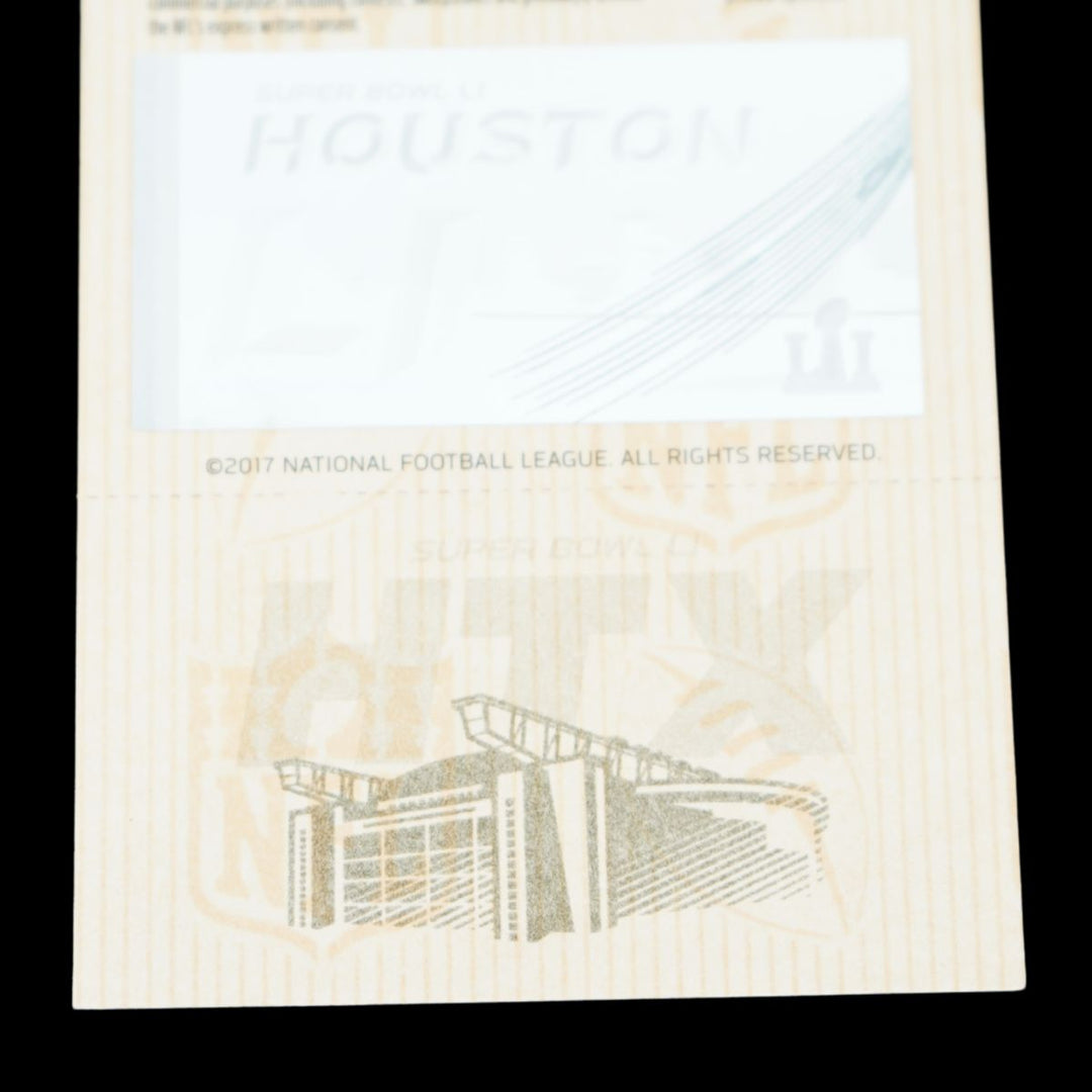 Super Bowl LI New England Patriots vs Atlanta Falcons Ticket Stub (631, P, 10)