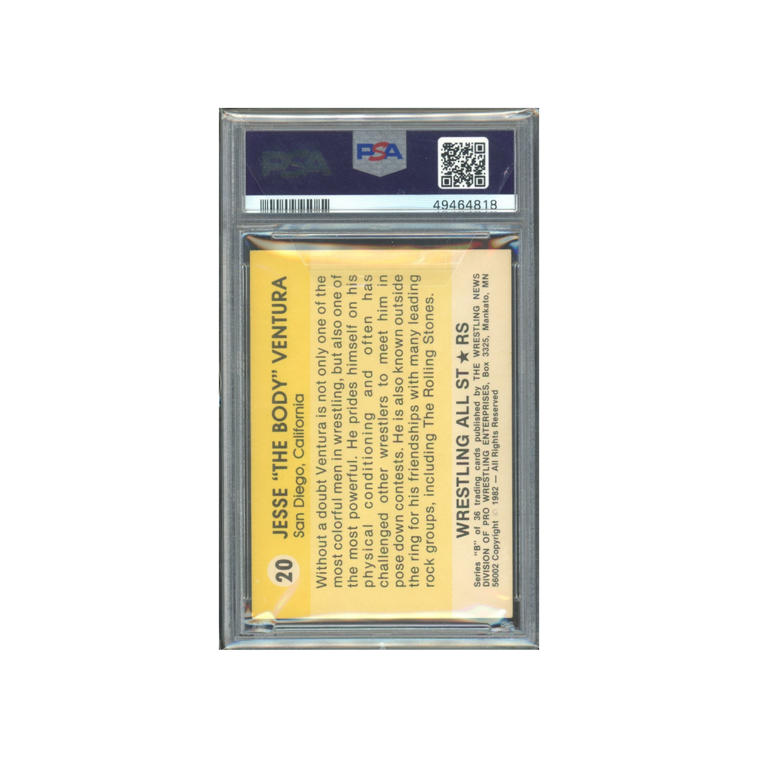1982 Wrestling All Stars - Series B Base #20: Jesse Ventura Base PSA 5