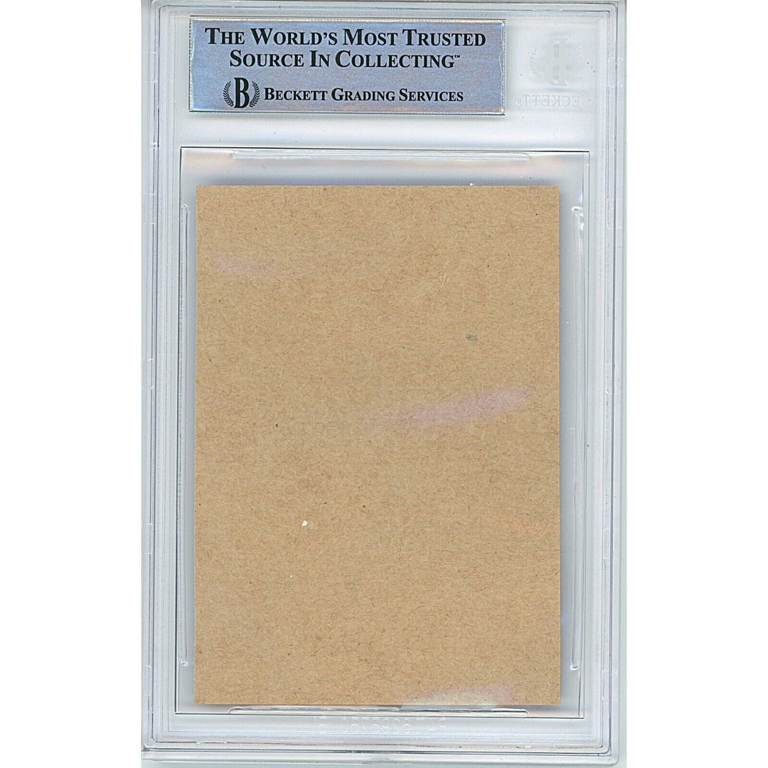 Joe Theismann Autograph Notre Dame Fighting Irish Football Sig Cut Beckett Auth Auto Slab