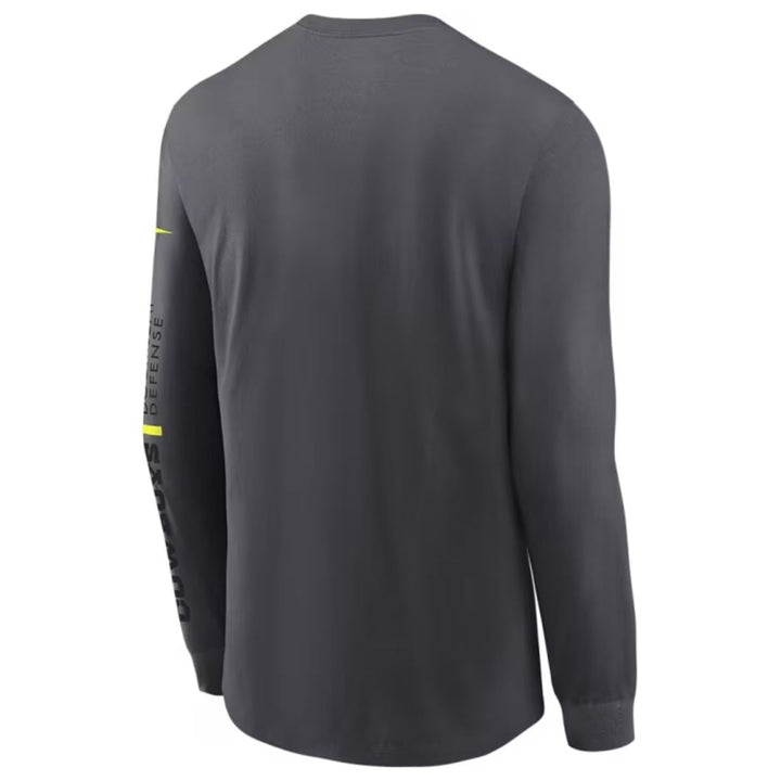 Dallas Cowboys Nike Volt Charcoal Dri Fit Long Sleeve T Shirt