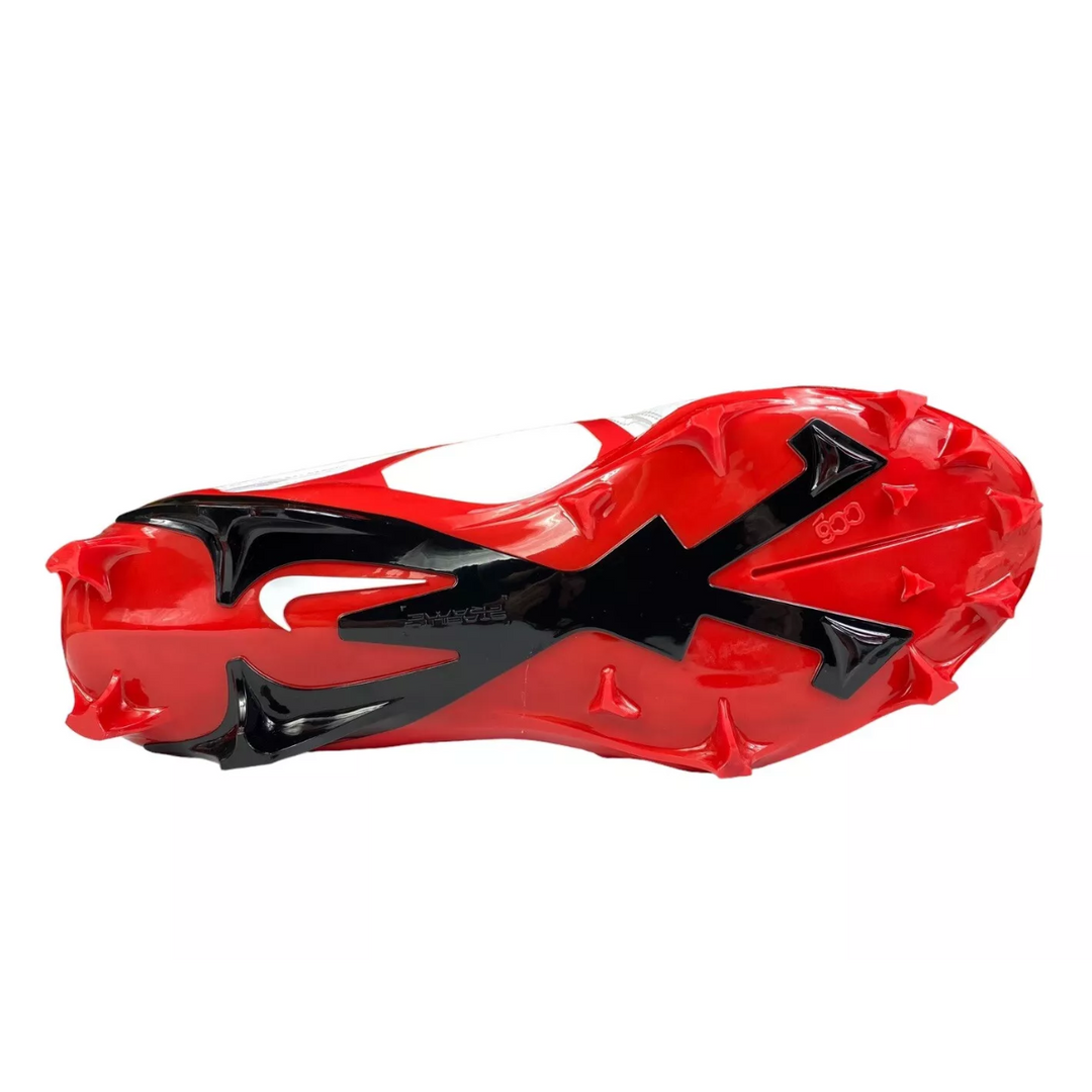 Ohio State Football Team Issued Nike Alpha Menace Pro 3 P White/Black - University Red Pair of Cleats
