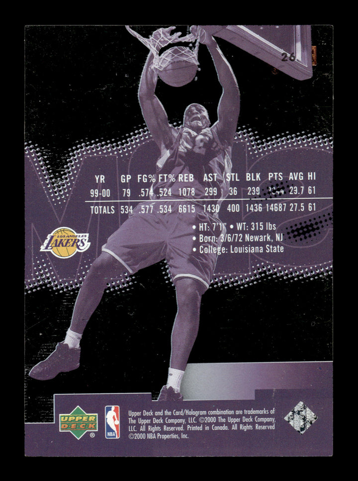 2000-01 Upper Deck Slam #26 Shaquille O'Neal