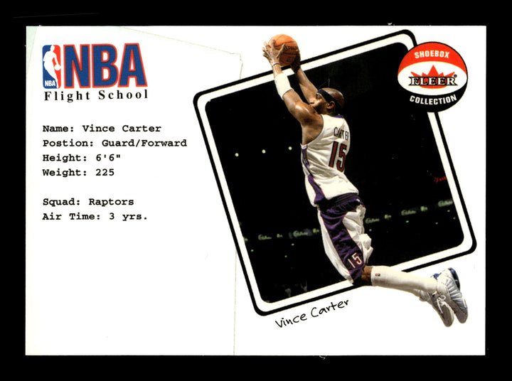 2001-02 Fleer Shoebox #15 FS Vince Carter NBA Flight School
