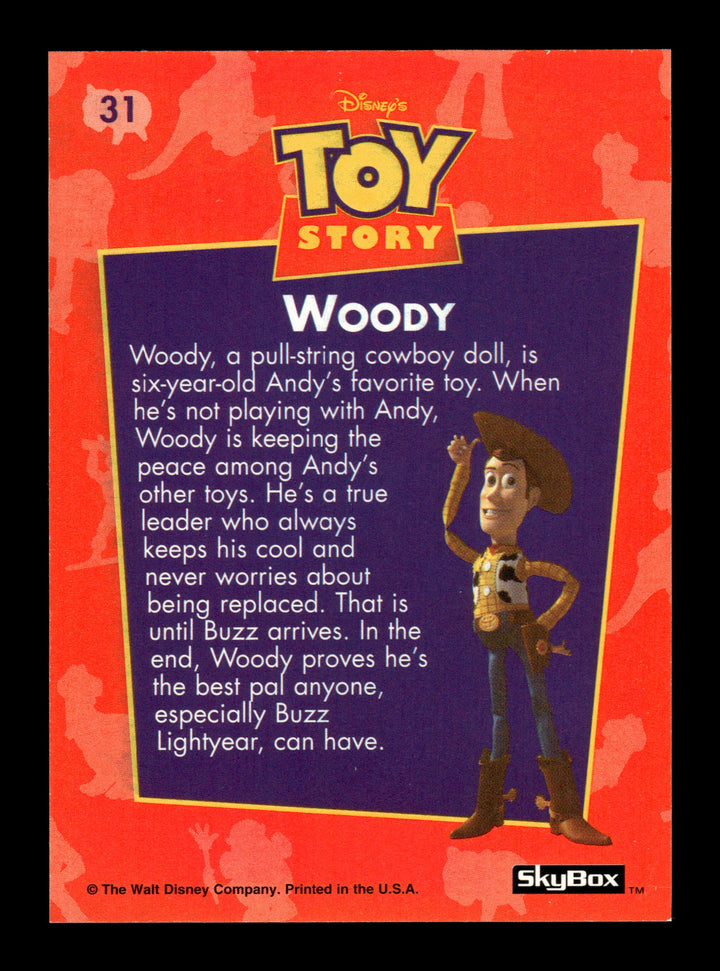 1995 SkyBox Toy Story #31 Woody
