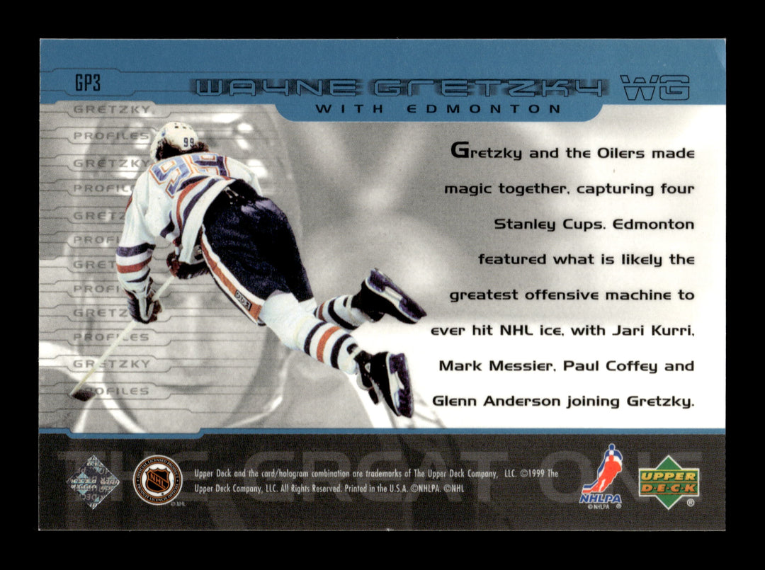 1999-00 Upper Deck #GP3 Wayne Gretzky Gretzky Profiles