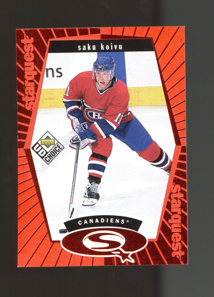 1998-99 UD Choice #SQ8 Saku Koivu StarQuest Red