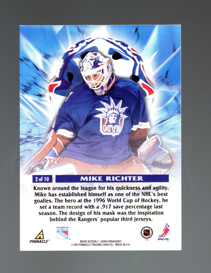 1997-98 Pinnacle #2 Mike Richter Masks Promos