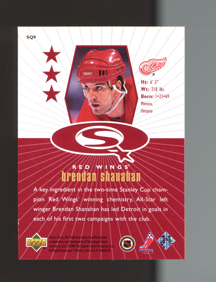 1998-99 UD Choice #SQ9 Brendan Shanahan StarQuest Red