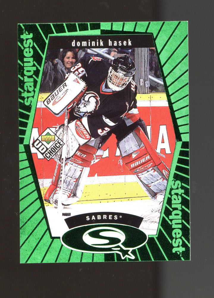 1998-99 UD Choice #SQ4 Dominik Hasek StarQuest Green